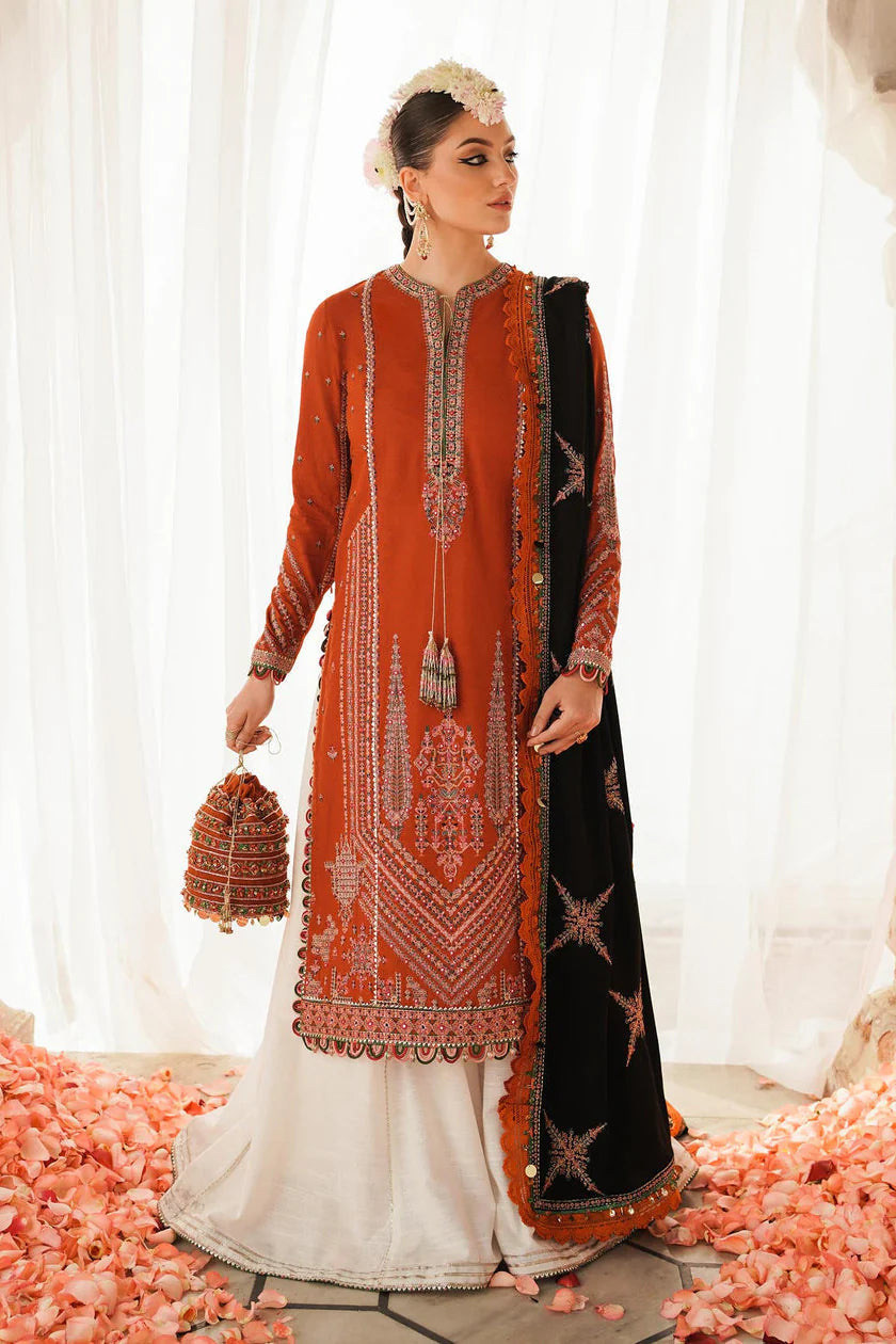 HUSSAIN REHAR LUXURY
UNSTITCHED DHANAK
EMBROIDERED 3PC WITH DHANAK MARINA READY TO WEAR SHAWL