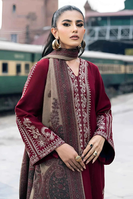 IZEL UNSTITCHED 3PC WITH PRINTED SHAWL