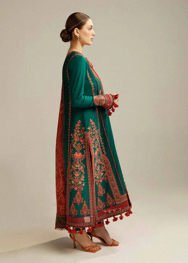 Hussain Rehar Unstitched Dhanak 3PC With Printed Shawl