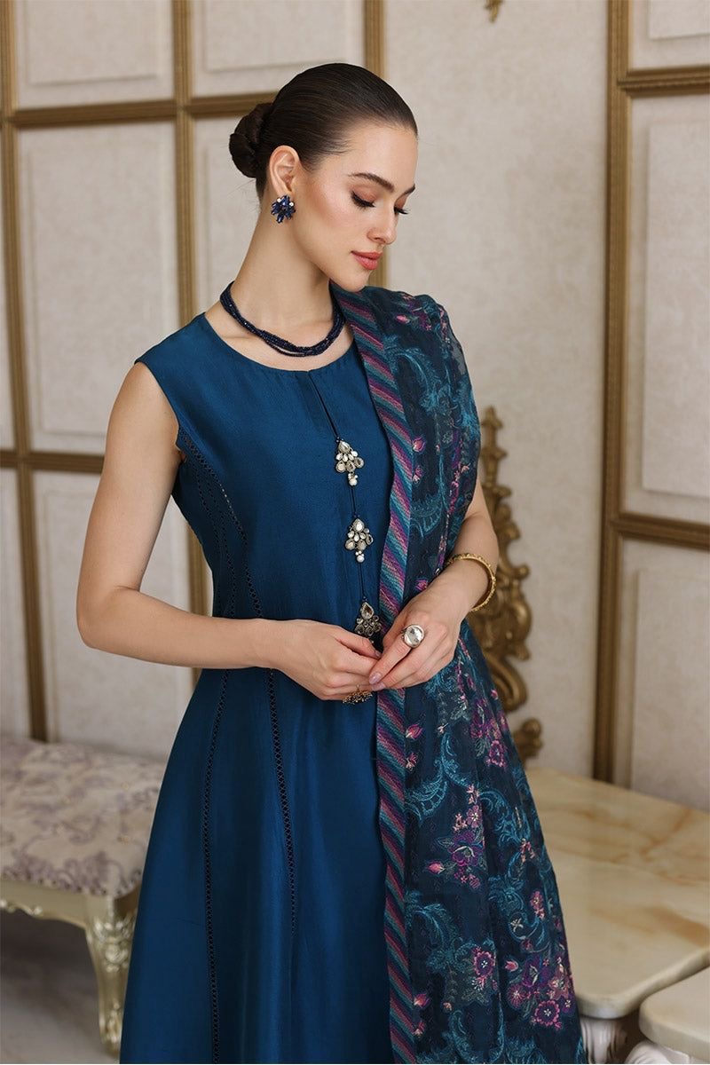 BAREEZE WINTER DHANAK UNSTITCHED 3PC WITH HEAVY EMBROIDERED SHAWL