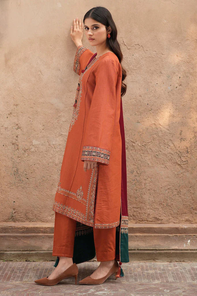 JAZMIN WINTER DHANAK UNSTITCHED 3PC WITH PRINTED WOOL SHAWL